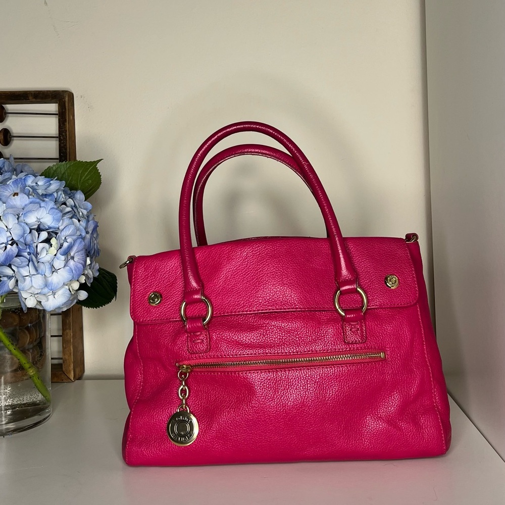 Tommy Hilfiger Fuchsia Leather Tote